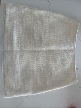 Club Monaco Cream Knit Mini Skirt